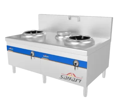 Double burner wok range 